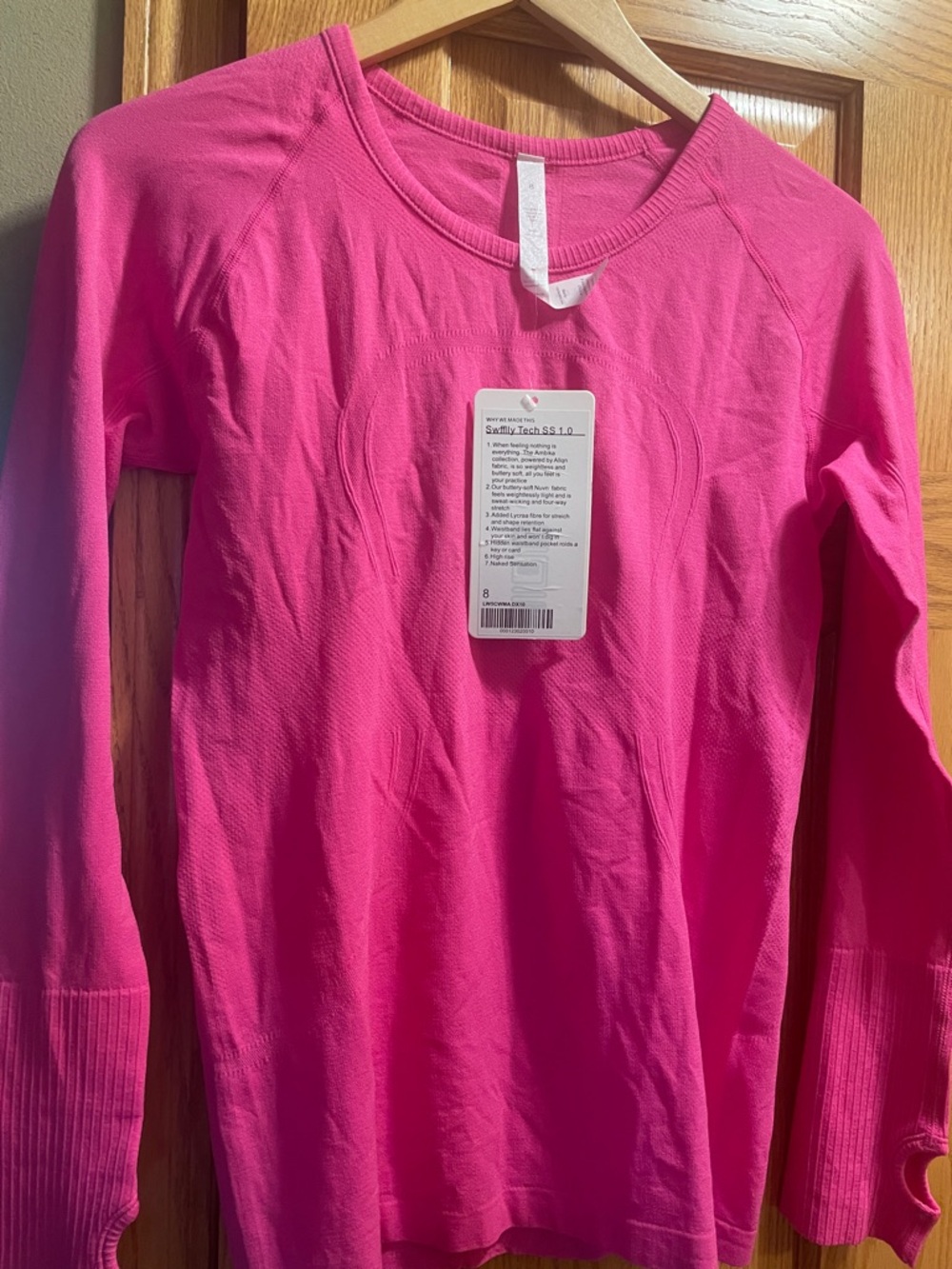Women's Long-Sleeve Crewneck- Hot Pink